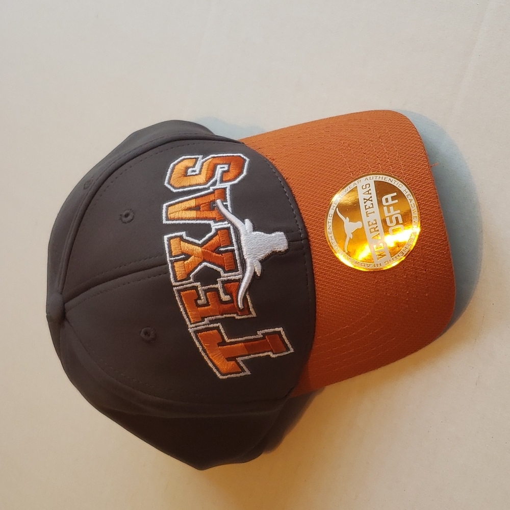 University of Texas Longhorns gray orange embroidered ball cap